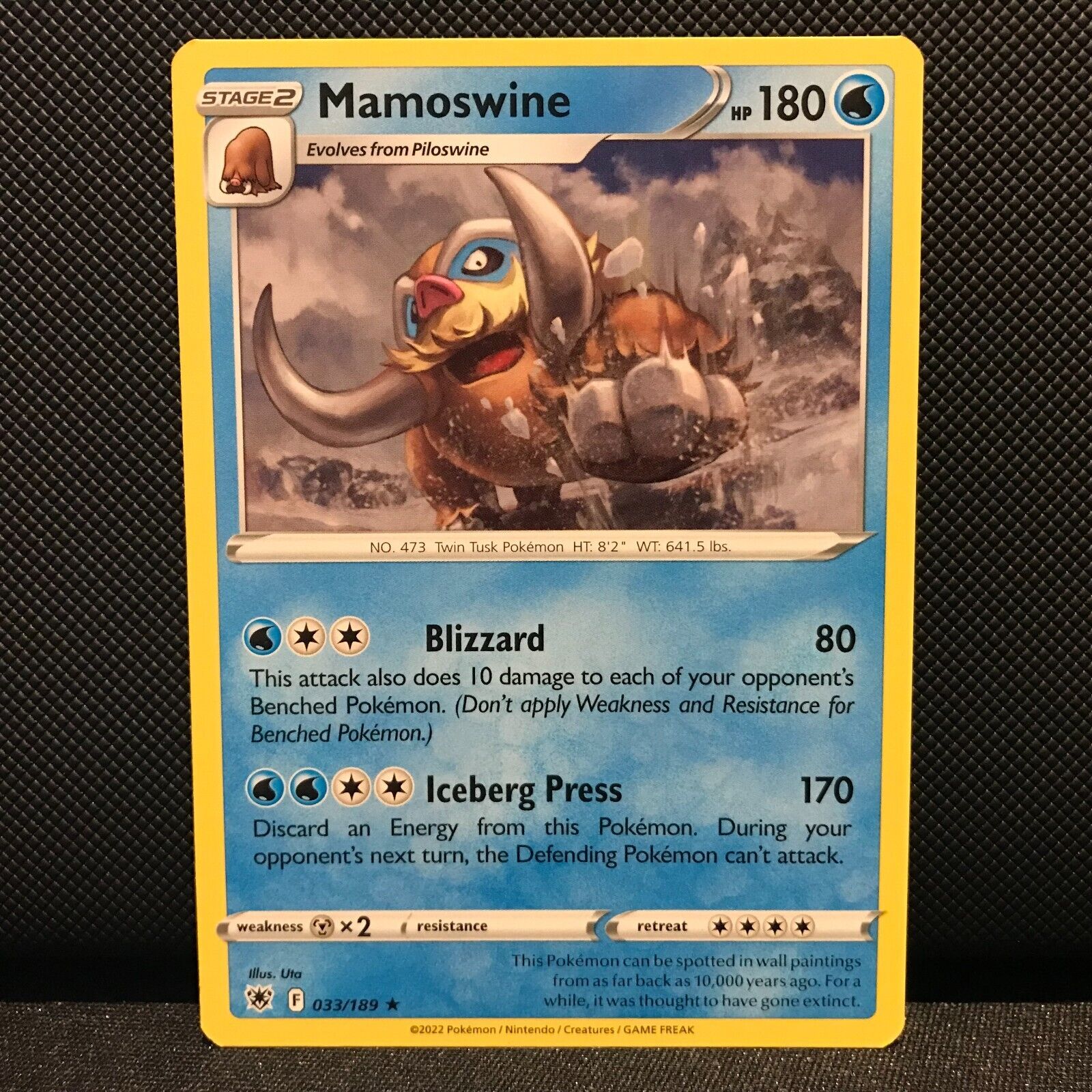 Mamoswine 33/189 - Astral Radiance Pokemon Card - NM/Mint