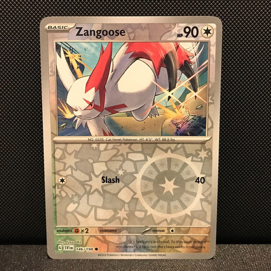 Zangoose Reverse Holo 146/198 - SV1EN Base Set Pokemon Card - NM/Mint