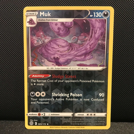 Muk Reverse Holo 85/172 - Brilliant Stars Pokemon Card - NM/Mint